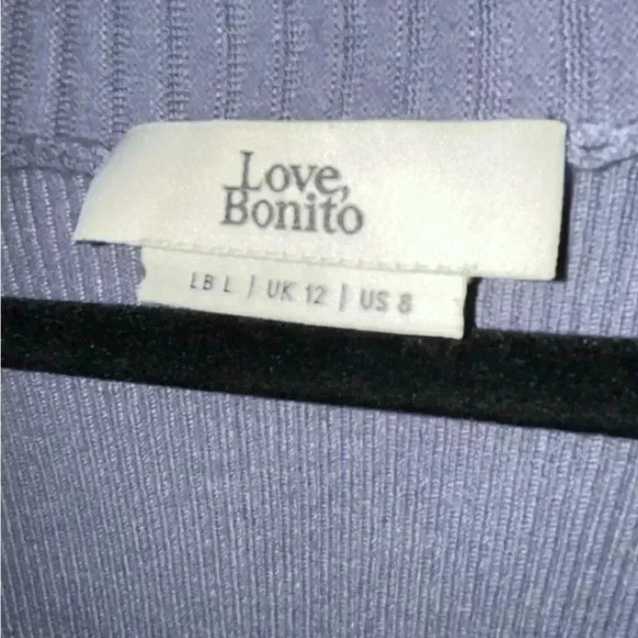 Love, Bonito Purple Square Neck Sleevless Knot Blouse  SIZE 8 (M) - Picture 5 of 6